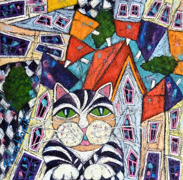 Obraz do salonu artysty Rozalia Wójcik pod tytułem Zagubiony kociak 