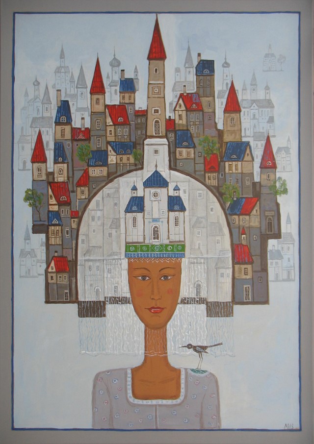 Obraz do salonu artysty Mikołaj Malesza pod tytułem Z cyklu "Zapomniane miasto"