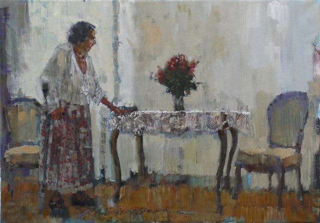 Obraz do salonu artysty Michał Baca pod tytułem Kwiaty na pożegnanie
