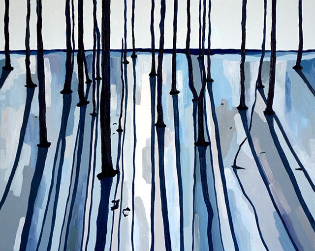 Living room painting by Joanna Wróblewska titled Forest