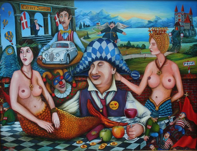 Obraz do salonu artysty Jacek Lipowczan pod tytułem Dolce Vita polityka…