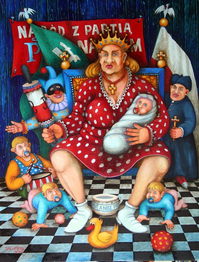 Obraz do salonu artysty Jacek Lipowczan pod tytułem Portret patriotyczny - czyli Matka Polka od Pincet