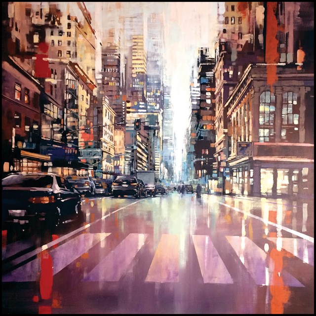 Obraz do salonu artysty Piotr Zawadzki pod tytułem "szumy miasta - NYC Tribeca"