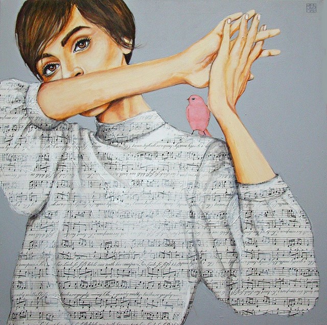 Obraz do salonu artysty Renata Magda pod tytułem Zaklęta w dźwiękach V