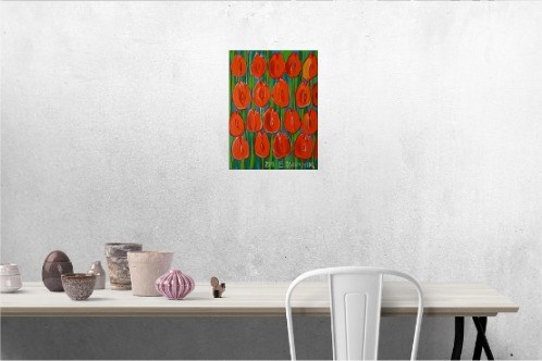 Pomarańczowe tulipany 7540 - wizualizacja pracy autora Edward Dwurnik