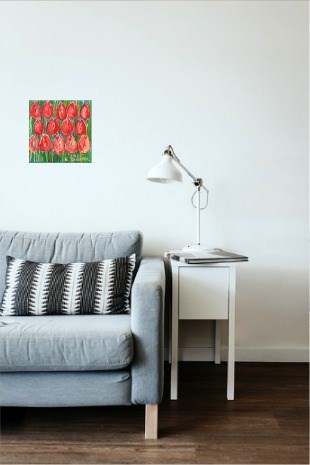 Czerwone tulipany  7404 - wizualizacja pracy autora Edward Dwurnik