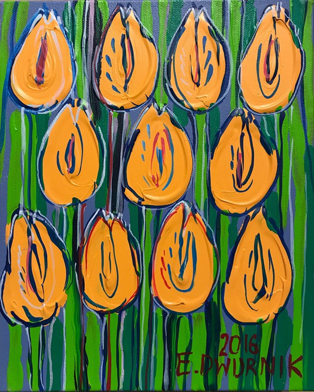 Obraz do salonu artysty Edward Dwurnik pod tytułem Żółte tulipany 6688