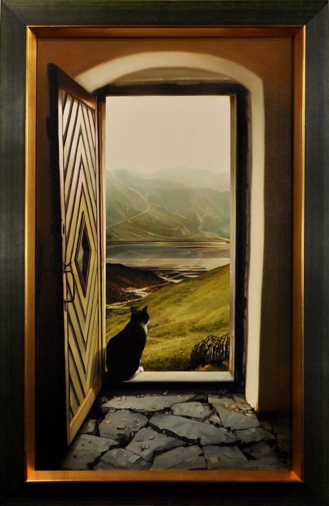 Living room painting by Danuta Tatar-Grzesiak titled Open door
