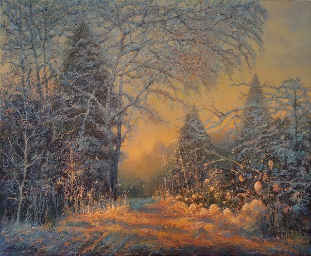 Living room painting by Leonid Dudiy titled Winter