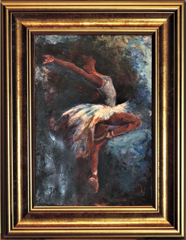 Obraz do salonu artysty J. Aurelia Sikiewicz-Wojtaszek pod tytułem Balerina w tańcu I