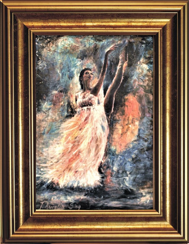 Obraz do salonu artysty J. Aurelia Sikiewicz-Wojtaszek pod tytułem Balerina w tańcu III
