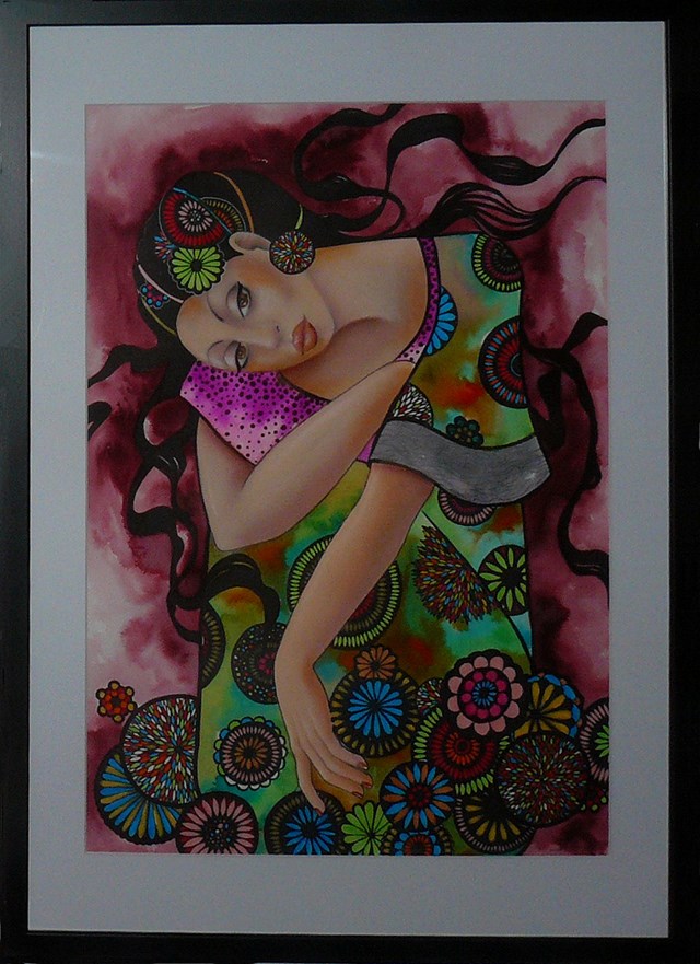 Obraz do salonu artysty Iwona Wierkowska-Rogowska pod tytułem Kolorowo i kwiatowo