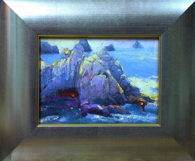Living room painting by Wacław Jagielski titled Cliff