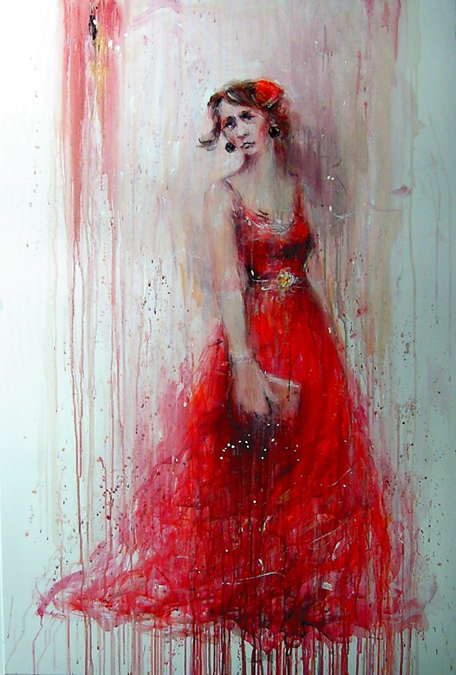 Obraz do salonu artysty Dariusz Grajek pod tytułem Czerwona sukienka....