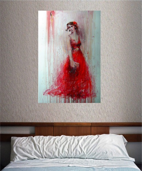 Czerwona sukienka.... - wizualizacja pracy autora Dariusz Grajek