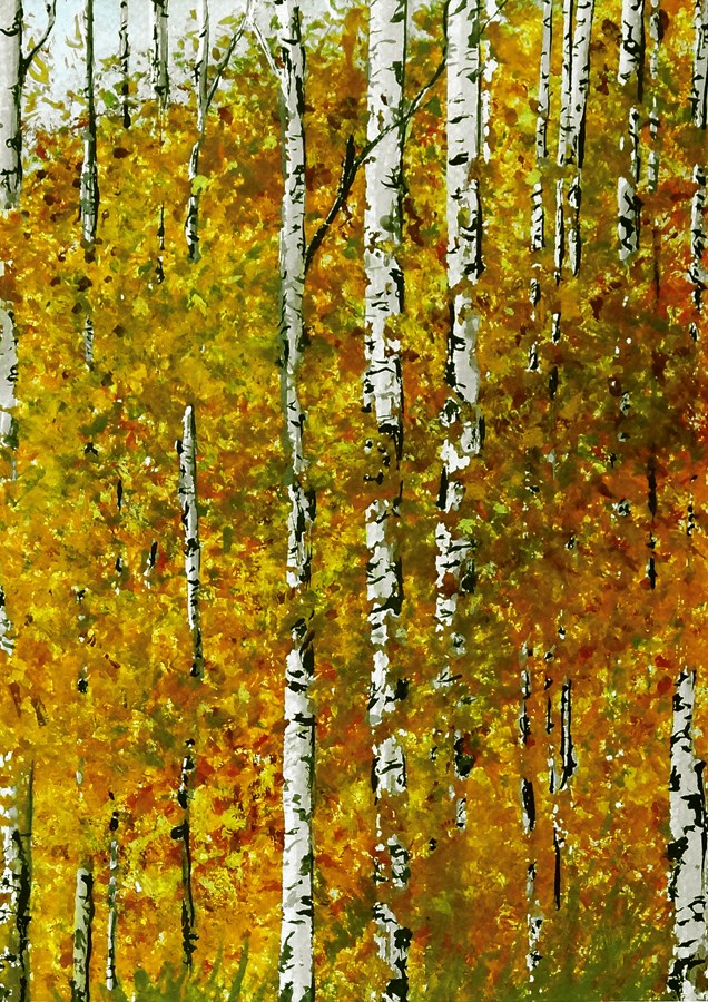 Living room painting by Michał Czejgis titled Autumn XIX