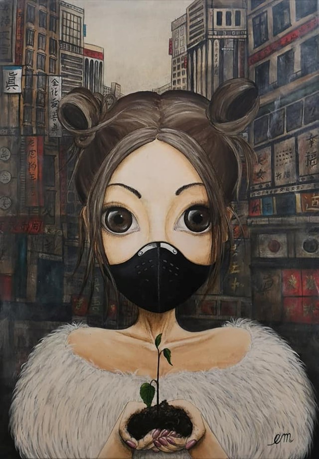 Obraz do salonu artysty Estera Parysz-Mroczkowska pod tytułem "Save your planet" 