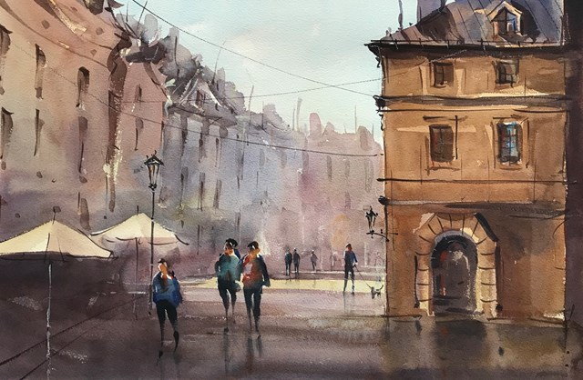 Obraz do salonu artysty Aleksandr Yasin pod tytułem Stare miasto1