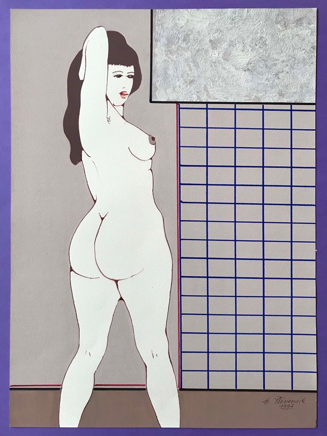 Obraz do salonu artysty Henryk Płóciennik pod tytułem Kobieta stojąca