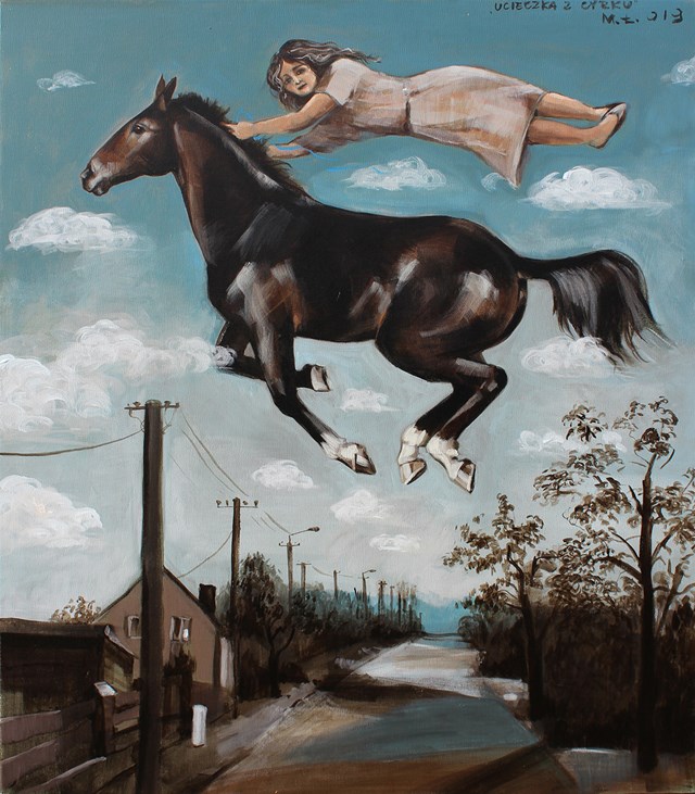 Obraz do salonu artysty Małgorzata Łodygowska pod tytułem Ucieczka z cyrku