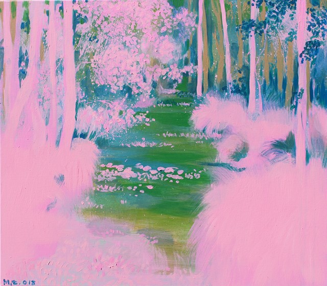 Obraz do salonu artysty Małgorzata Łodygowska pod tytułem Pink jungle