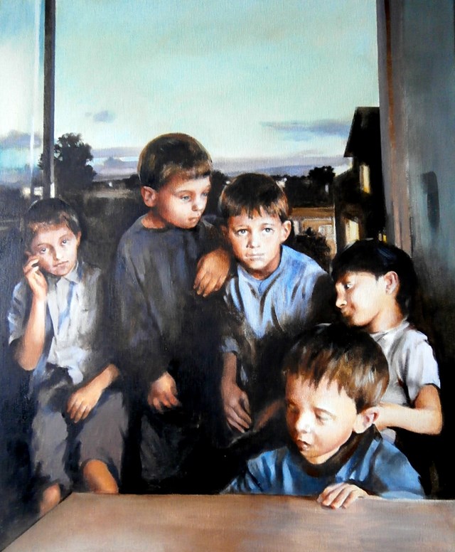 Obraz do salonu artysty Jan Dubrowin pod tytułem Dobranocka