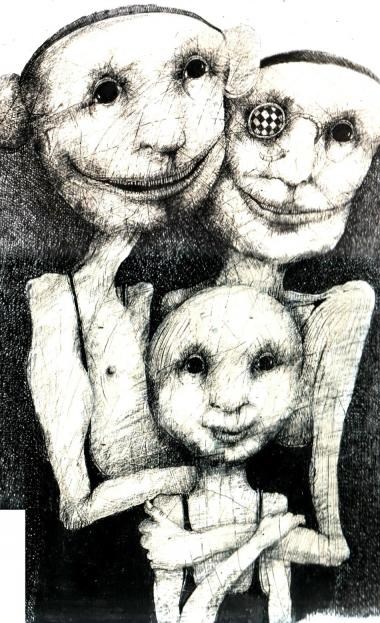 Obraz do salonu artysty Piotr Kamieniarz pod tytułem Rodzina
