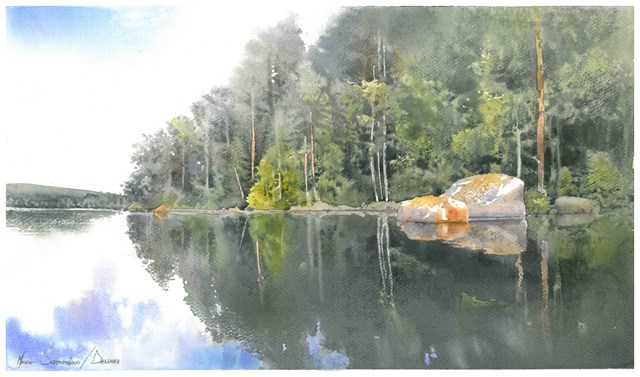 Obraz do salonu artysty Michał Suffczyński pod tytułem Jezioro w Dalarna