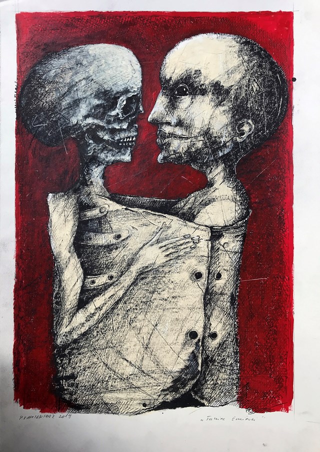 Obraz do salonu artysty Piotr Kamieniarz pod tytułem Taniec śmierci