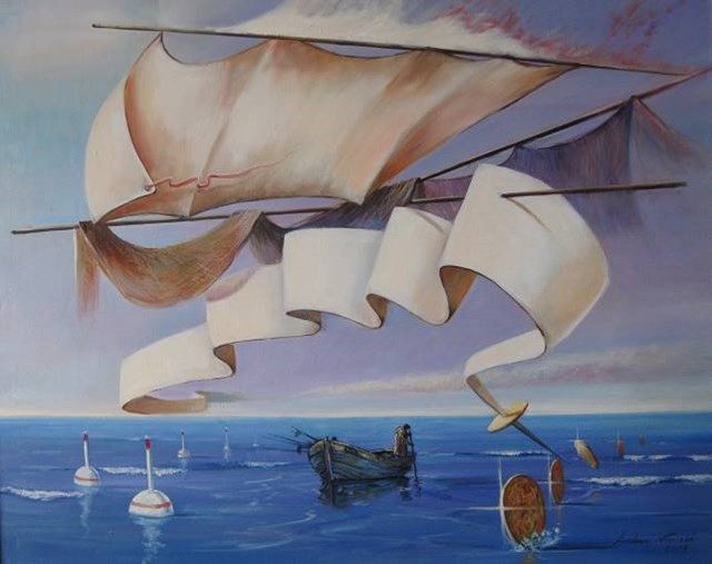 Obraz do salonu artysty Andrzej Wroński pod tytułem Spokojne morze