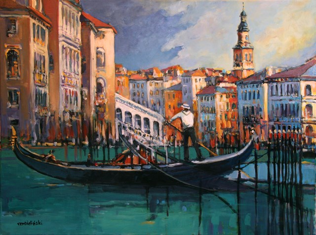Obraz do salonu artysty Piotr Rembieliński pod tytułem Wenecja, Canal Grande