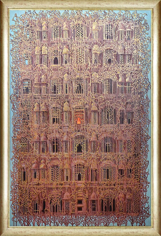 Obraz do salonu artysty Joanna Sierko-Filipowska pod tytułem Pałac wiatrów – Jaipur 