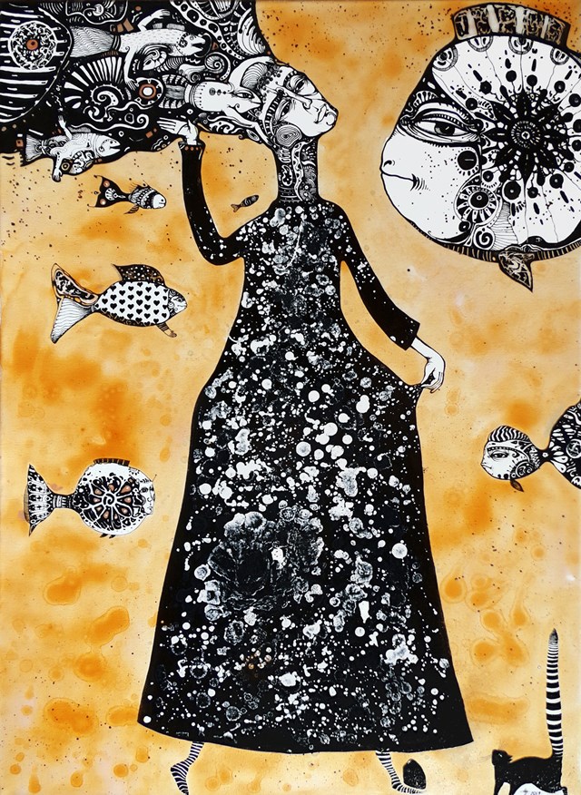 Obraz do salonu artysty Natalia Pastuszenko pod tytułem Ryboludy