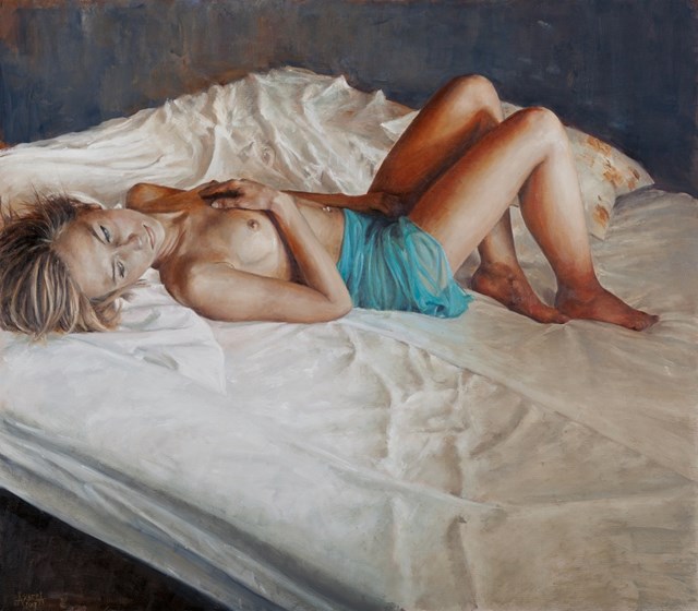 Living room painting by Alina Sibera titled Relaxation 