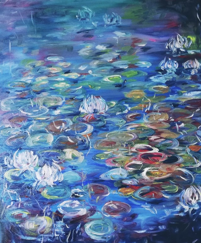 Obraz do salonu artysty Joanna Kowalczyk-Stużyńska pod tytułem Lilie wodne 