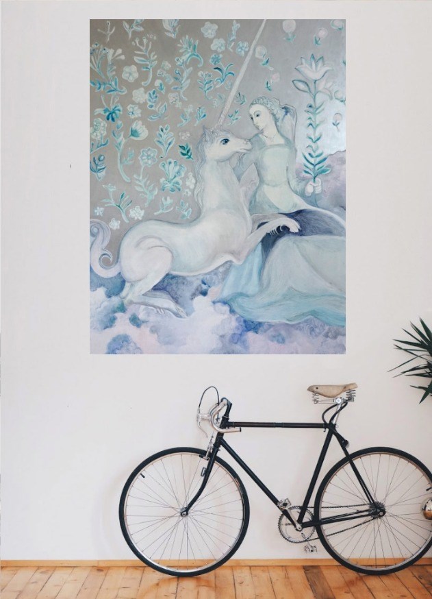 Silver unicorn - visualisation by Katarzyna Dietrych-Kuzak