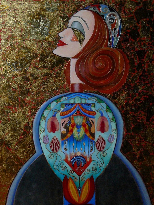 Obraz do salonu artysty Barbara Sikorski pod tytułem Zakochana kobieta
