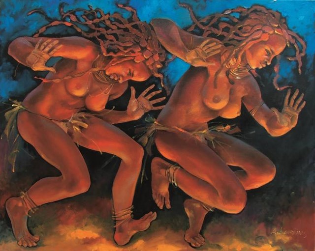 Obraz do salonu artysty Andrejus Kovelinas pod tytułem Egzotyczny taniec