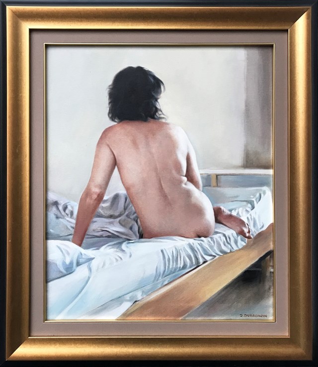 Obraz do salonu artysty Jan Dubrowin pod tytułem Akt w pracowni