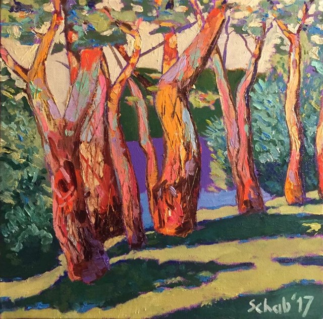 Living room painting by David Schab titled In the forest