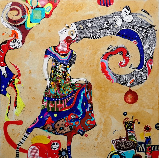 Obraz do salonu artysty Natalia Pastuszenko pod tytułem Sukienka
