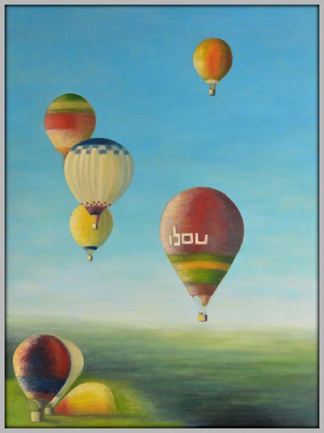 Obraz do salonu artysty Zofia Dworak pod tytułem Jurajski start balonów