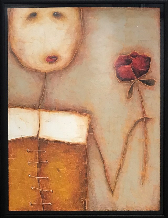 Obraz do salonu artysty Wojciech Odsterczyl pod tytułem Jej różyczka