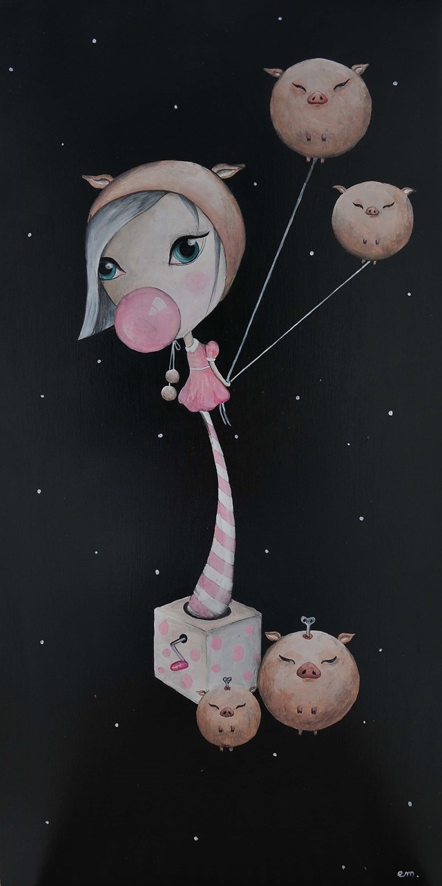 Obraz do salonu artysty Estera Parysz-Mroczkowska pod tytułem Bubble gum 