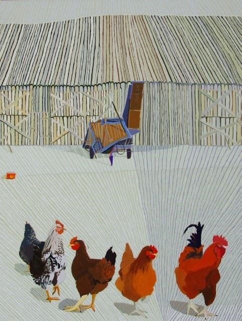 Obraz do salonu artysty Magdalena Jędrzejczyk pod tytułem Białe kury