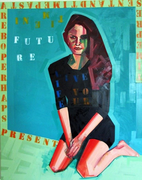 Living room painting by Piotr Kachny titled Pass_Age
