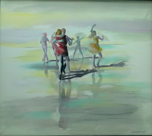 Living room painting by Marta Szarek-Michalak titled Dance.Life.Dance.