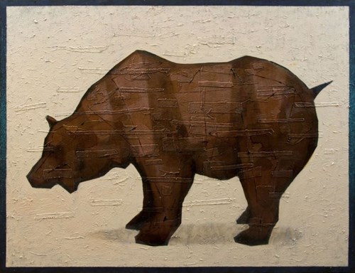 Obraz do salonu artysty Grzegorz Klimek pod tytułem Brązowy niedźwiedź