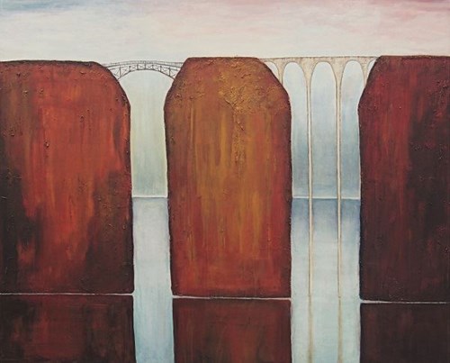 Obraz do salonu artysty Sabina Maria Grzyb pod tytułem Między mostami