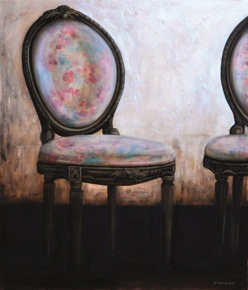 Living room painting by Klaudia Choma titled shaped